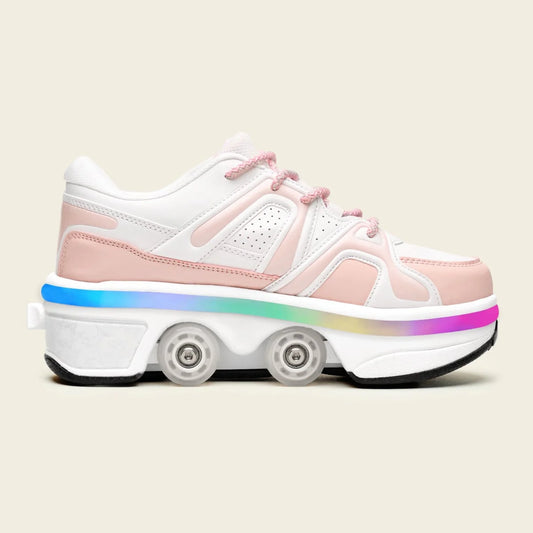Luxury Skate™ GlowRide Kids 2-in-1 Roller Shoes