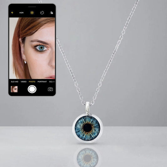 Custom Iris Necklace Add Eye Photo As A Unique Gift