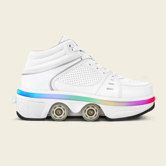 Luxury Skate™ SkyCrest™ 2-in-1 LED Roller Sneakers for Women