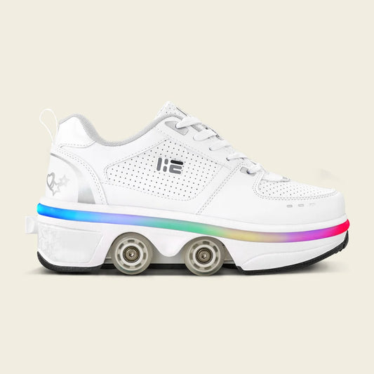 Luxury Skate™ LumaFlow™ 2-in-1 LED Roller Sneakers for Women