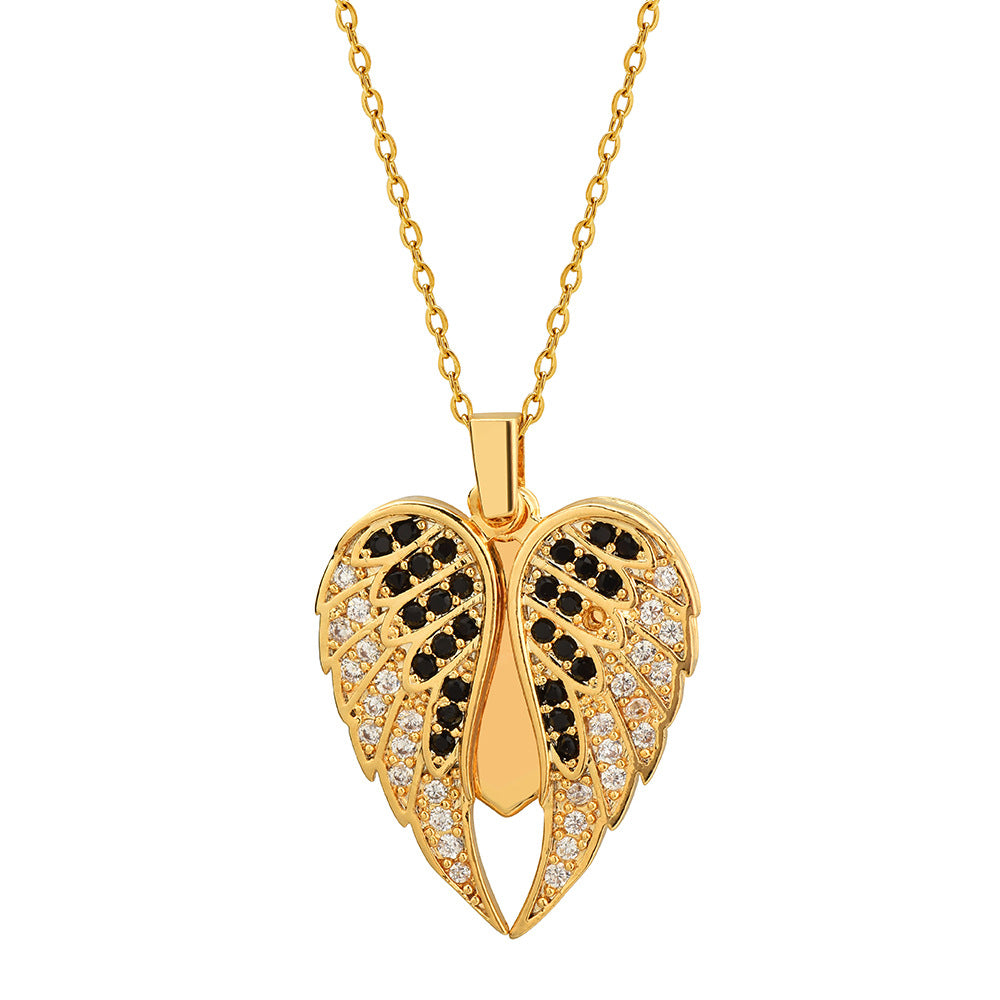 Personalized Name Heart Locket Necklace Zirconia