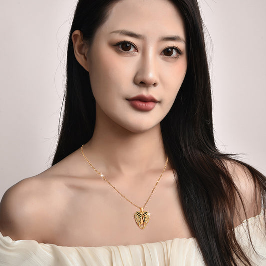 Personalized Name Heart Locket Necklace Zirconia