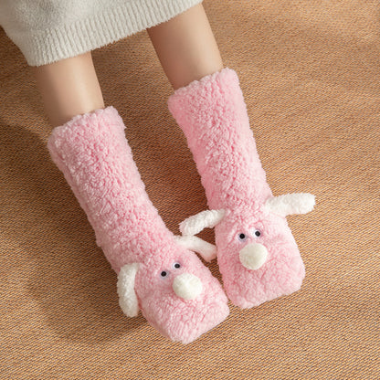 Winter Warm Non-slip Plush Socks For Women