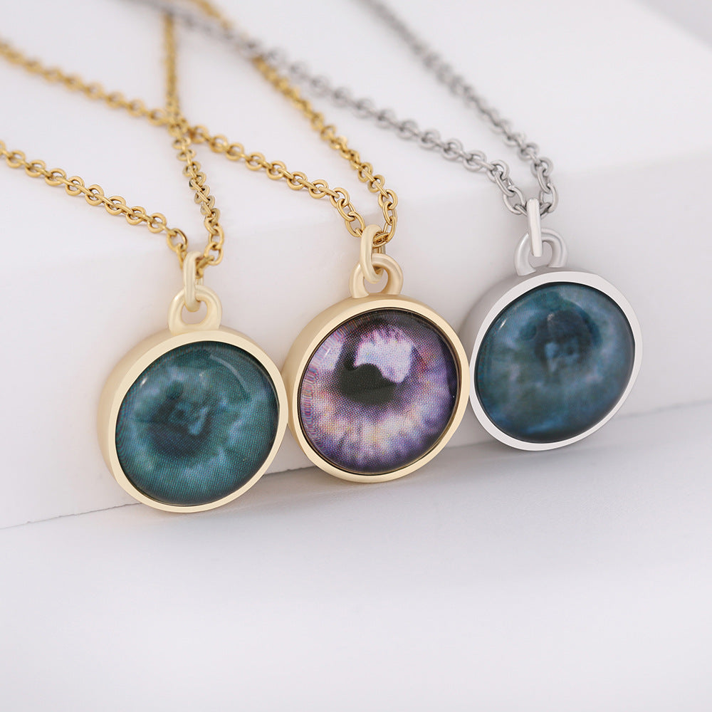 Custom Iris Necklace Add Eye Photo As A Unique Gift