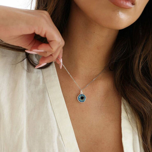 Custom Iris Necklace Add Eye Photo As A Unique Gift