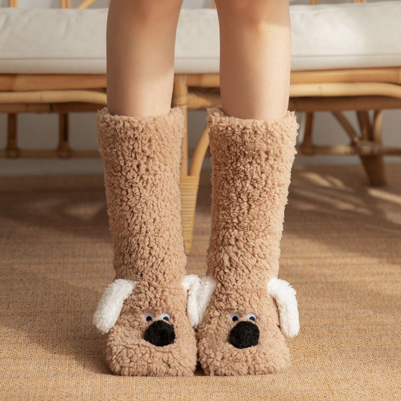 Winter Warm Non-slip Plush Socks For Women