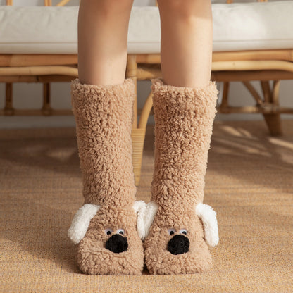 Winter Warm Non-slip Plush Socks For Women