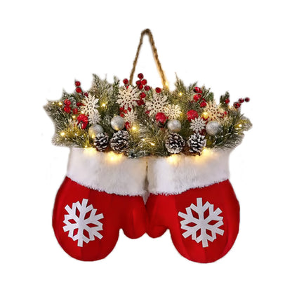 Christmas Garland Creative Glove Shaped Simulated