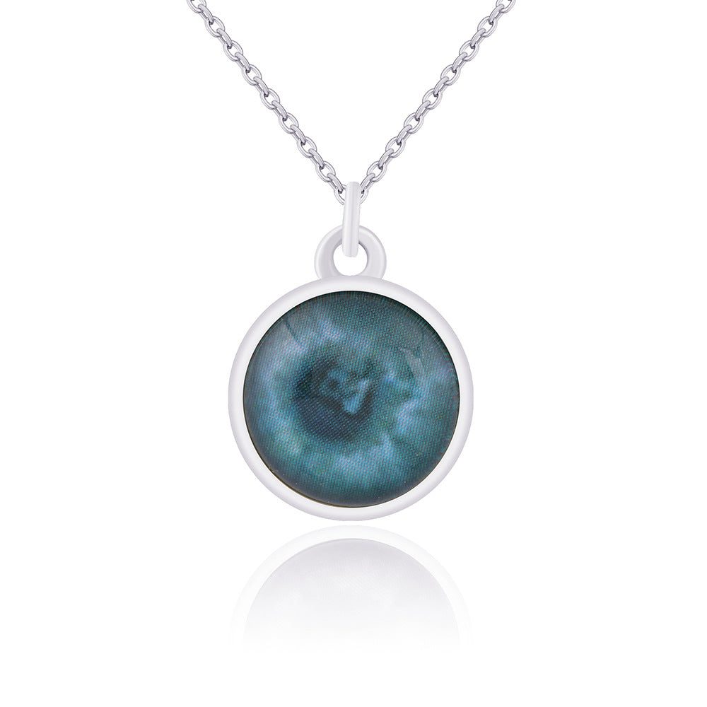 Custom Iris Necklace Add Eye Photo As A Unique Gift