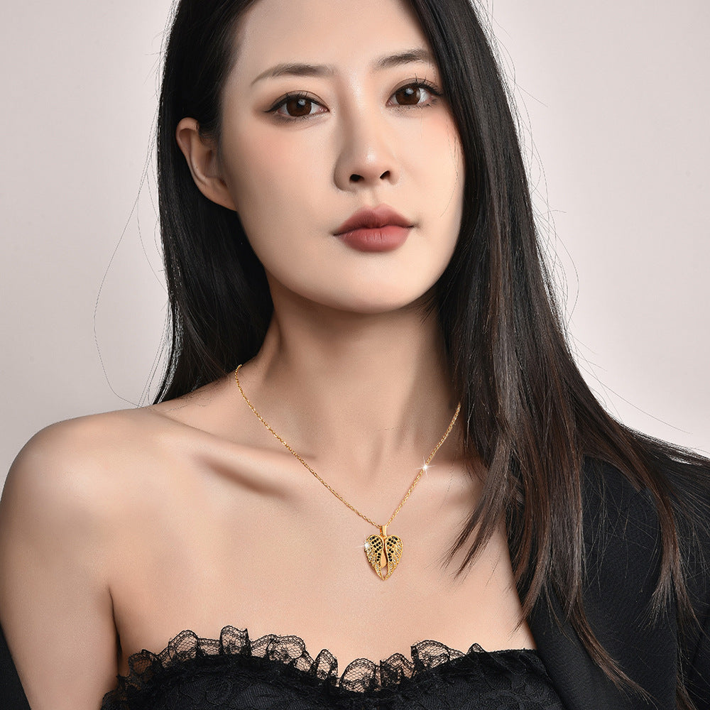 Personalized Name Heart Locket Necklace Zirconia