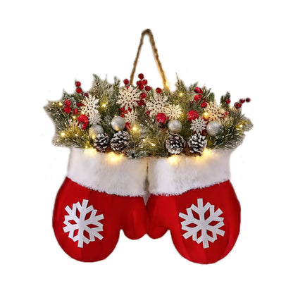 Christmas Garland Creative Glove Shaped Simulated