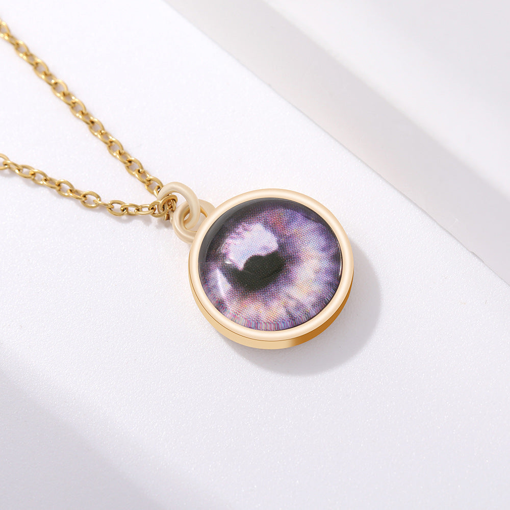 Custom Iris Necklace Add Eye Photo As A Unique Gift
