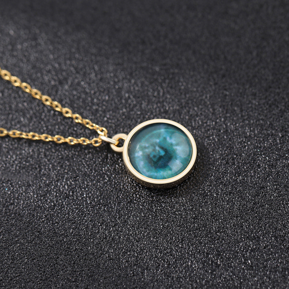 Custom Iris Necklace Add Eye Photo As A Unique Gift