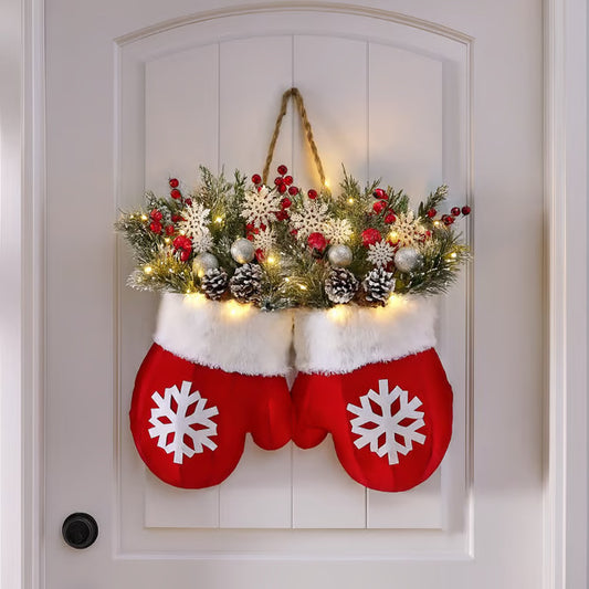 Christmas Garland Creative Glove Shaped Simulated