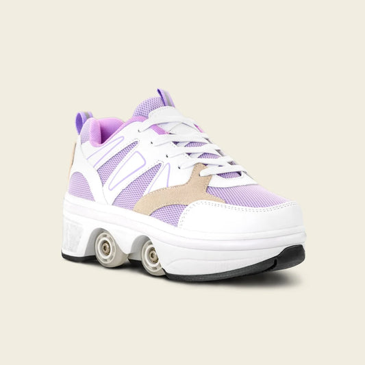 Luxury Skate™ VioLume™ 2-in-1 LED Roller Sneakers for Women